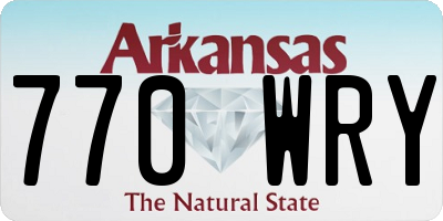 AR license plate 770WRY