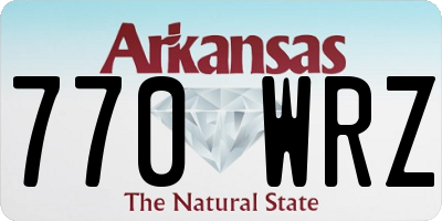 AR license plate 770WRZ