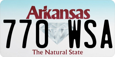 AR license plate 770WSA