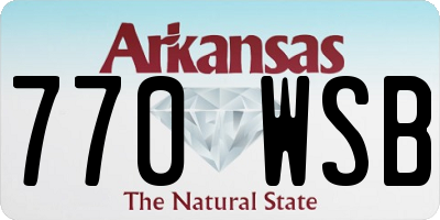 AR license plate 770WSB