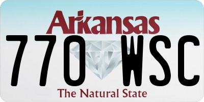 AR license plate 770WSC