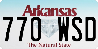 AR license plate 770WSD