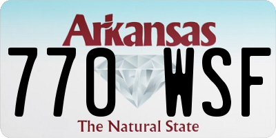 AR license plate 770WSF