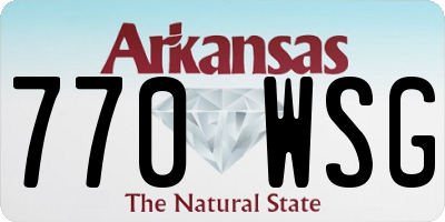 AR license plate 770WSG