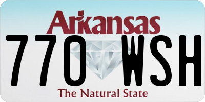 AR license plate 770WSH