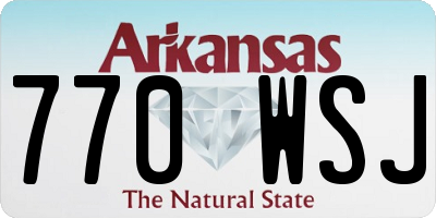 AR license plate 770WSJ