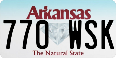 AR license plate 770WSK