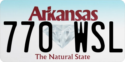 AR license plate 770WSL