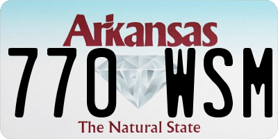 AR license plate 770WSM