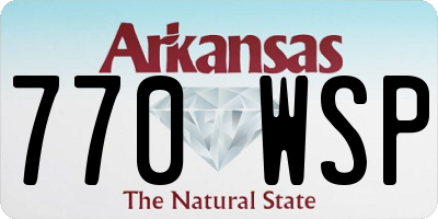 AR license plate 770WSP