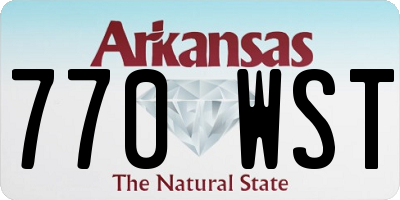 AR license plate 770WST