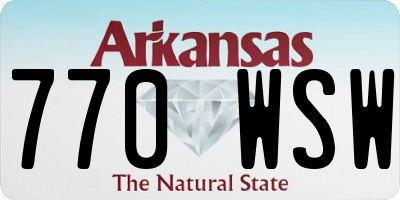 AR license plate 770WSW