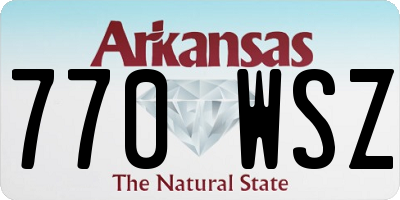 AR license plate 770WSZ