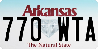 AR license plate 770WTA