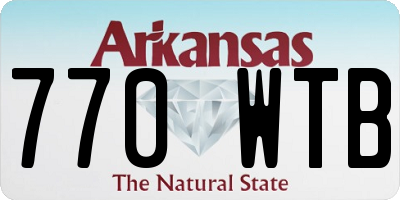 AR license plate 770WTB