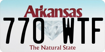 AR license plate 770WTF