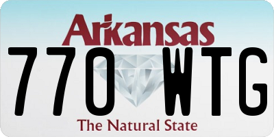AR license plate 770WTG