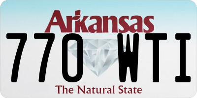 AR license plate 770WTI