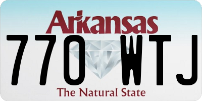 AR license plate 770WTJ