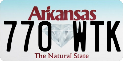 AR license plate 770WTK