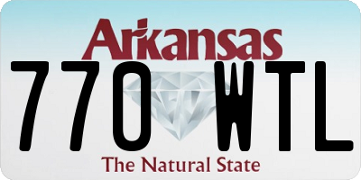 AR license plate 770WTL