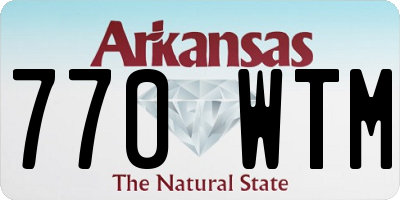 AR license plate 770WTM