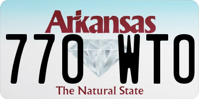 AR license plate 770WTO