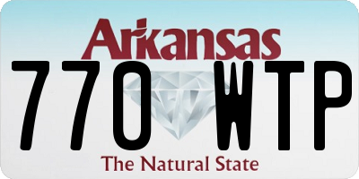 AR license plate 770WTP