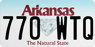 AR license plate 770WTQ