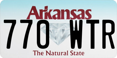 AR license plate 770WTR