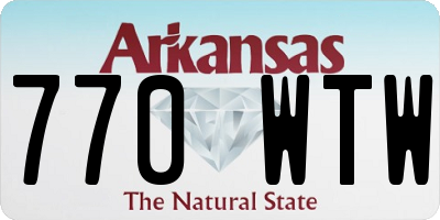 AR license plate 770WTW