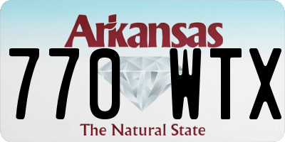 AR license plate 770WTX