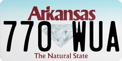 AR license plate 770WUA