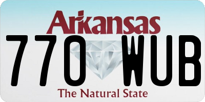 AR license plate 770WUB