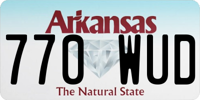 AR license plate 770WUD