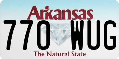AR license plate 770WUG