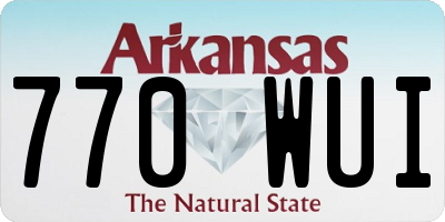 AR license plate 770WUI