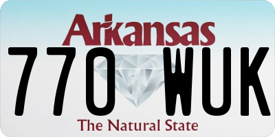 AR license plate 770WUK