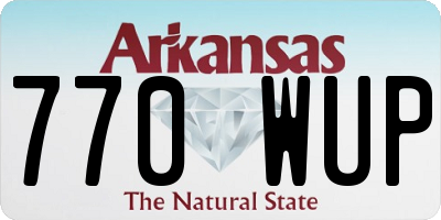 AR license plate 770WUP