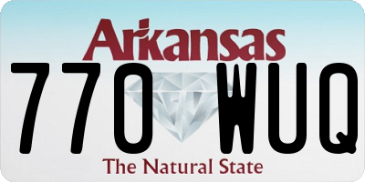 AR license plate 770WUQ
