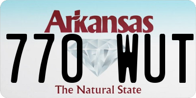 AR license plate 770WUT