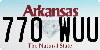 AR license plate 770WUU