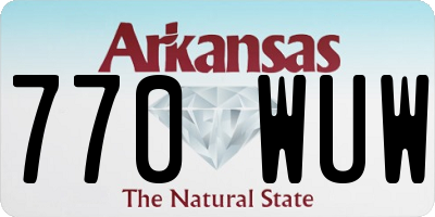 AR license plate 770WUW