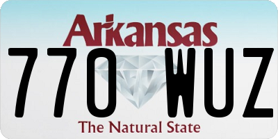 AR license plate 770WUZ