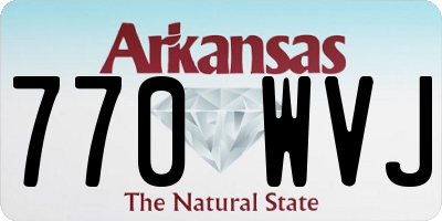 AR license plate 770WVJ