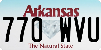 AR license plate 770WVU