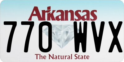 AR license plate 770WVX