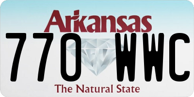 AR license plate 770WWC