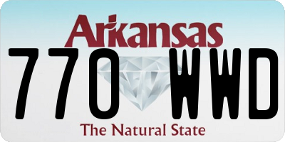 AR license plate 770WWD