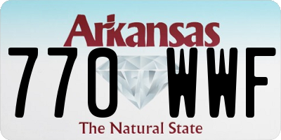 AR license plate 770WWF